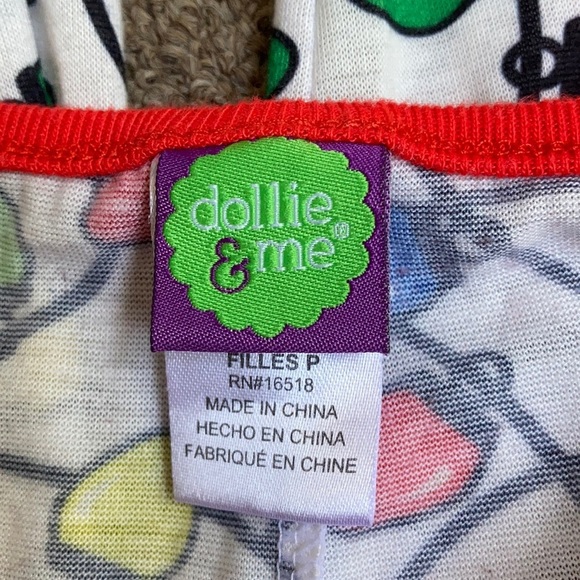 Dollie and me size small Christmas light pajamas - Picture 2 of 4